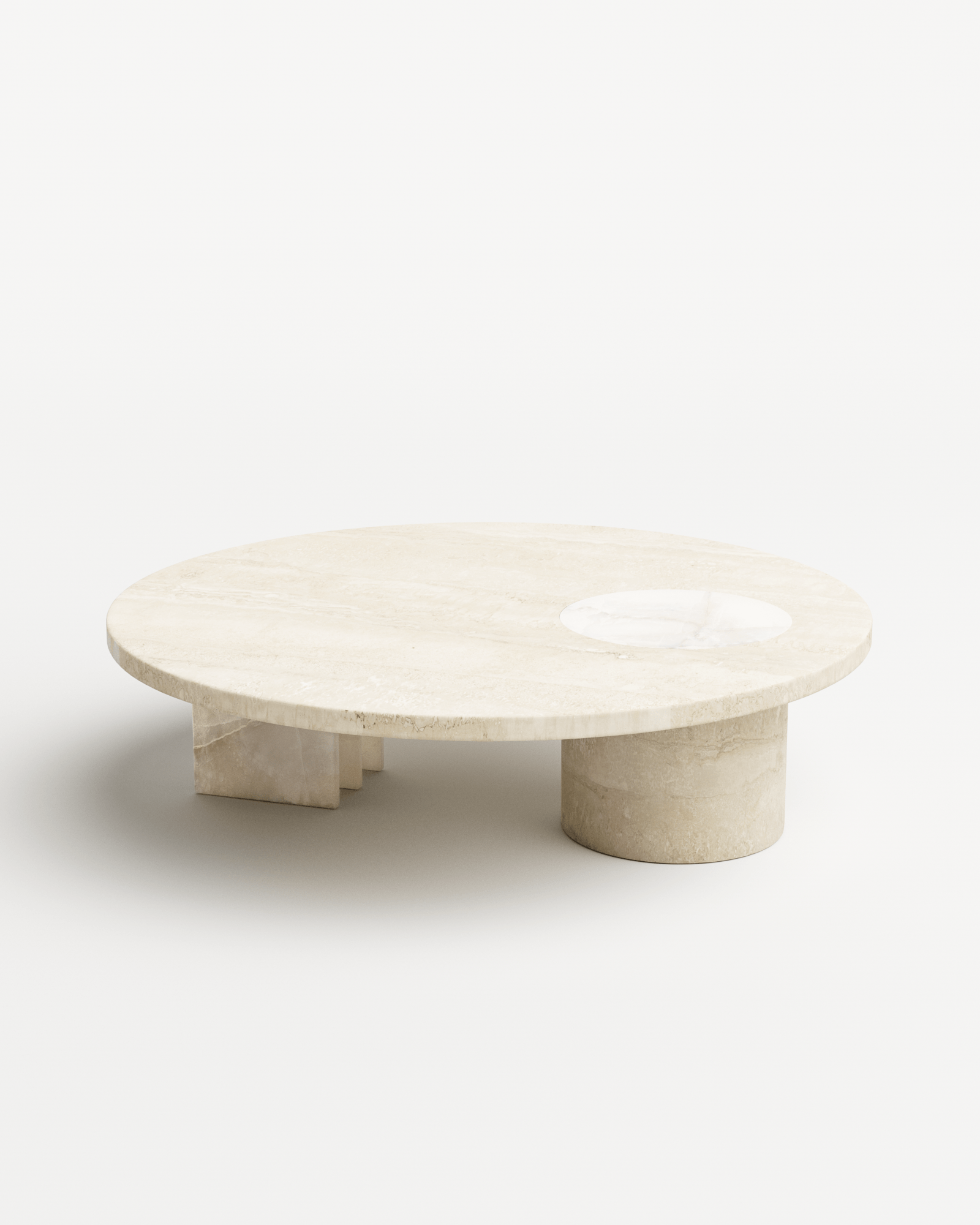Salvante by Piotr Dabrowa, made of Travertin and Onyx, Travertine version, picture 2
