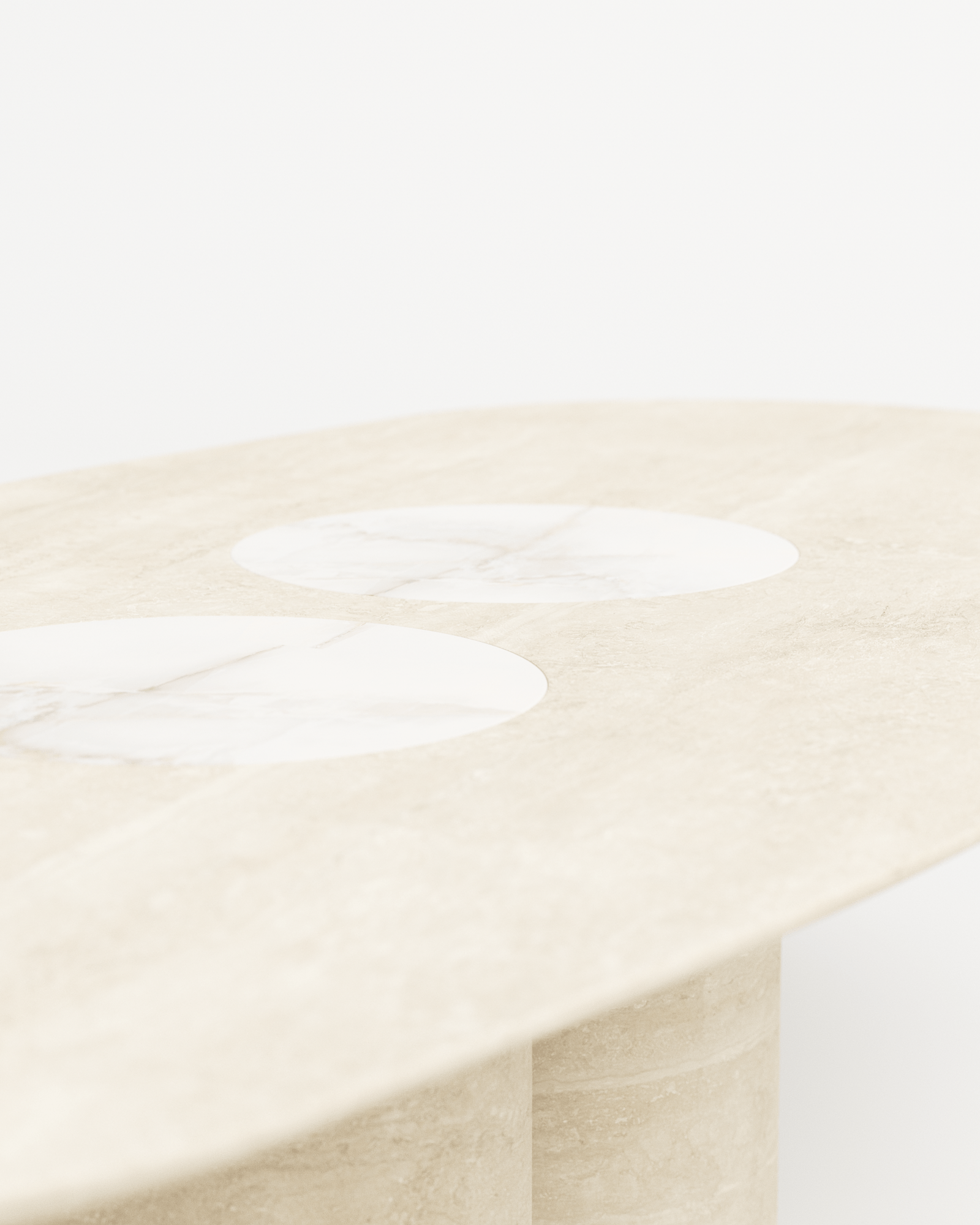 Salvante by Piotr Dabrowa, made of Travertin and Onyx, Travertine version, picture 4